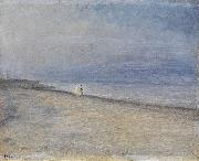 Michael Ancher Strandszene oil on canvas